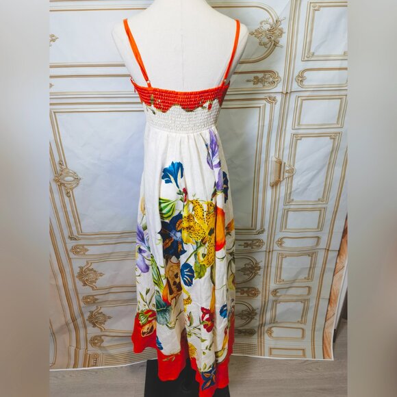 Alemais Flores Printed Flax Maxi Dress Multicoloured - Picture 8 of 12